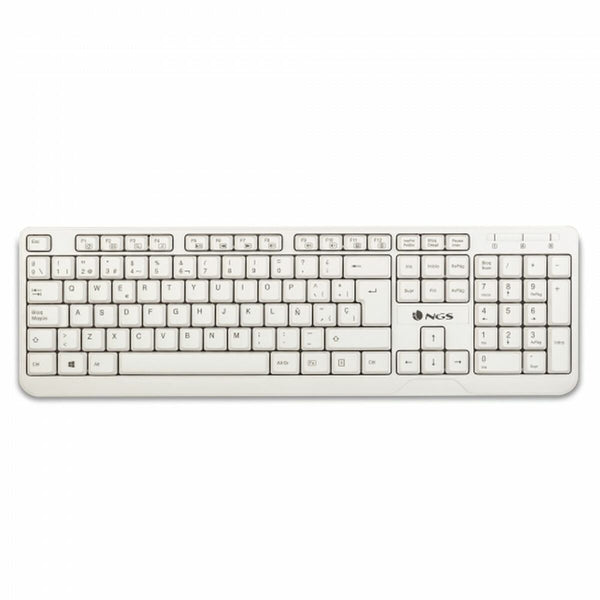 Tastatur NGS Spike Weiß Qwerty Spanisch