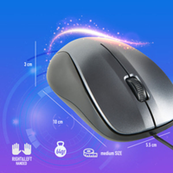 Optische Maus NGS NGS-MOUSE-1091 Grau 1200 DPI