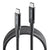 USB-C zu USB-C-Kabel NGS KNOT100W-2 Schwarz 2 m