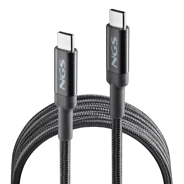 USB-C zu USB-C-Kabel NGS KNOT100W-2 Schwarz 2 m