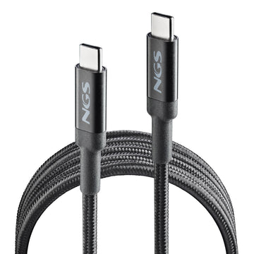 USB-C zu USB-C-Kabel NGS KNOT100W-2 Schwarz 2 m