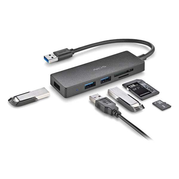 Hub USB NGS IHUBREADER Schwarz
