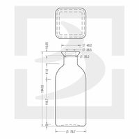 Glas-Flasche La Mediterránea Medi Stöpsel 725 ml (12 Stück)