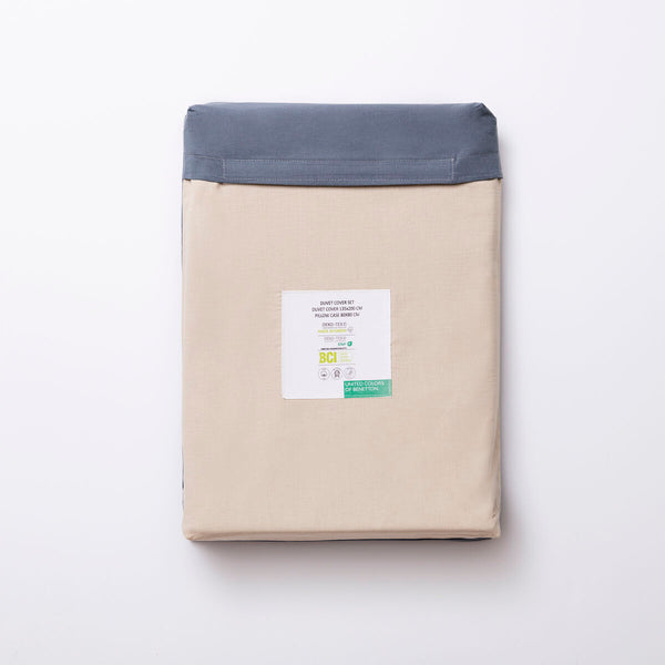 Bettbezug-Set Benetton TEVERE Dunkelblau 150 x 240 cm 2 Stücke