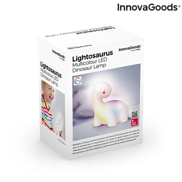 LED-Dinosaurierlampe, vielfarbig Lightosaurus InnovaGoods IG815318 Weiß Vinyl (Restauriert A)