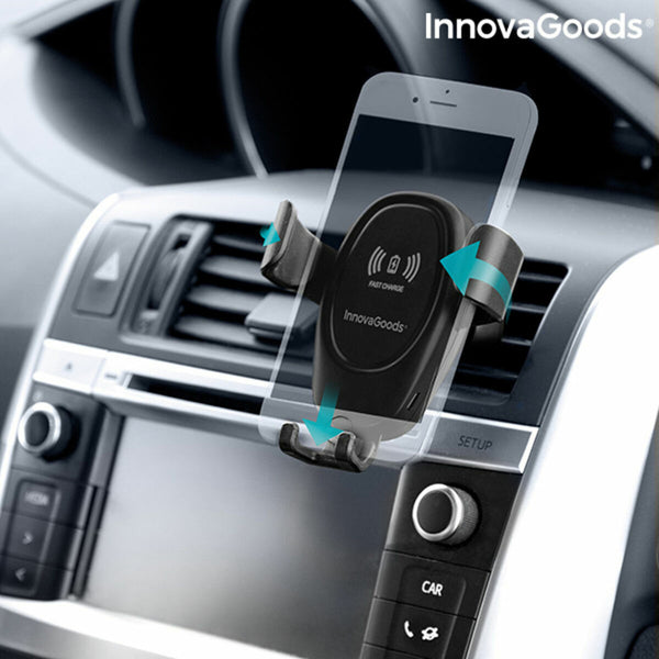 Handyhalterung mit kabellosem Ladegerät für Autos InnovaGoods V0103067 (Restauriert A)
