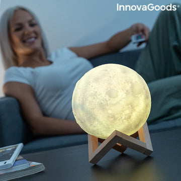 Wiederaufladbare LED Lampe Mond InnovaGoods Moondy (Restauriert B)