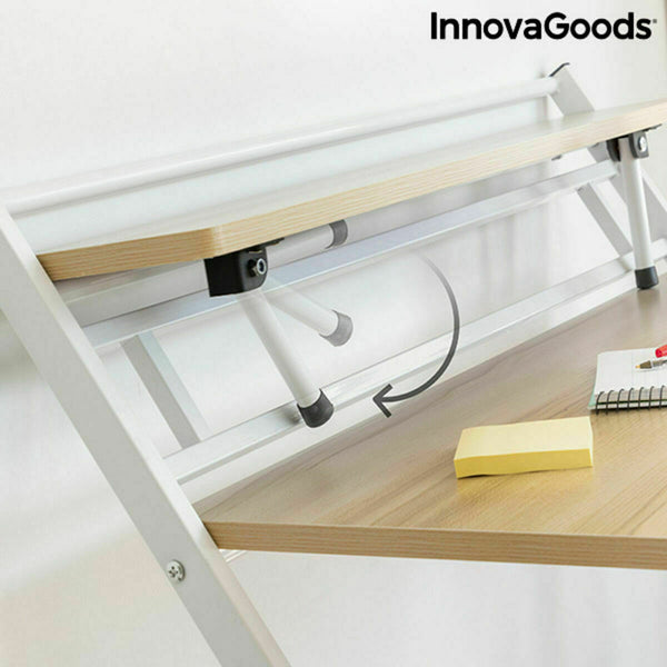 Klappbarer Schreibtisch mit Ablage InnovaGoods Tablezy Holz (Restauriert A)