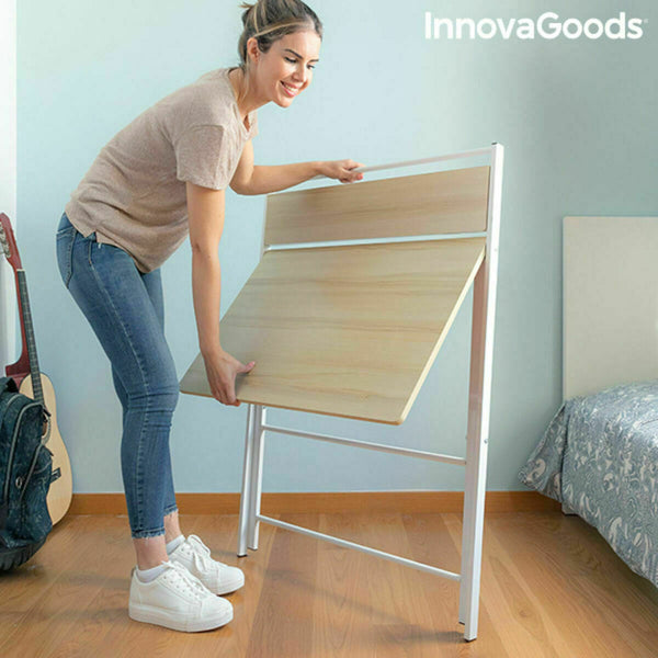 Klappbarer Schreibtisch mit Ablage InnovaGoods Tablezy Holz (Restauriert A)