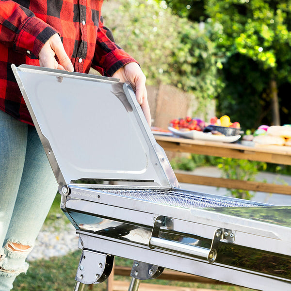 Zusammenklappbarer Holzkohlegrill aus Edelstahl ExelQ InnovaGoods (Restauriert B)