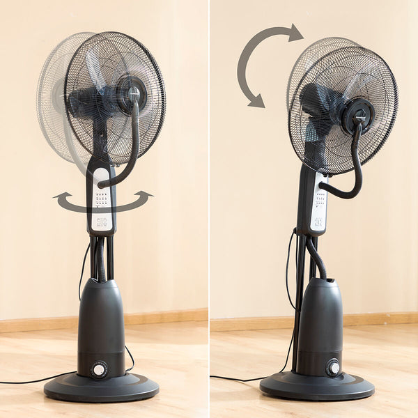 Standventilador und -vernebler mit Fernbedienung InnovaGoods Mistinn Schwarz 90 W 2,8 L