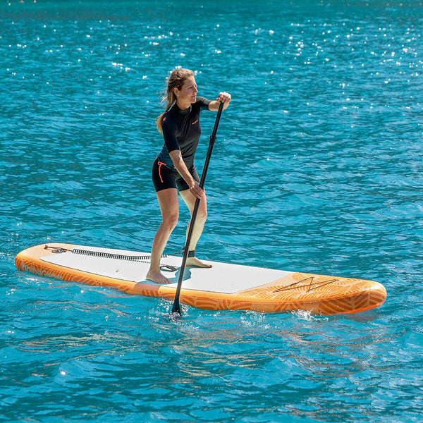 2 in 1 Aufblasbares Paddel-Board mit Sitz und Zubehör InnovaGoods Orange 10'5" 320 cm (Restauriert D)