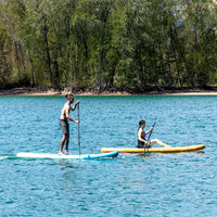 2 in 1 Aufblasbares Paddel-Board mit Sitz und Zubehör InnovaGoods Orange 10'5" 320 cm (Restauriert D)