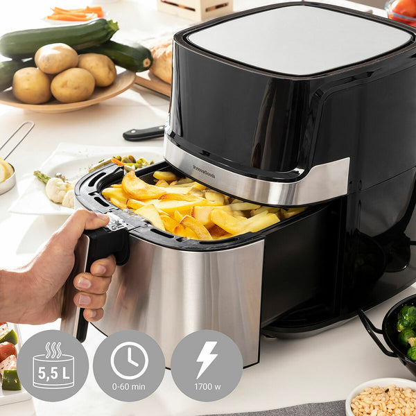 Heißluftfritteuse InnovaGoods Schwarz 1700 W 5,5 L Edelstahl (Restauriert A)