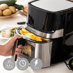 Heißluftfritteuse InnovaGoods Fryinn View 6500 Schwarz 1700 W 6,5 L Edelstahl