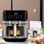 Heißluftfritteuse InnovaGoods Fryinn View 6500 Schwarz 1700 W 6,5 L Edelstahl