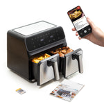 Heißluftfritteuse InnovaGoods   Schwarz 3400 W 8 L Edelstahl (Restauriert B)