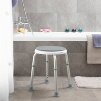 Drehbarer und verstellbarer Badezimmerhocker Roshawer InnovaGoods Weiß (Restauriert A)