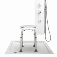 Drehbarer und verstellbarer Badezimmerhocker Roshawer InnovaGoods Weiß (Restauriert A)
