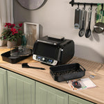 Heißluftfritteuse mit Grill, Zubehör und Rezeptbuch InnovaGoods 3400 W Schwarz 6 L (Restauriert A)