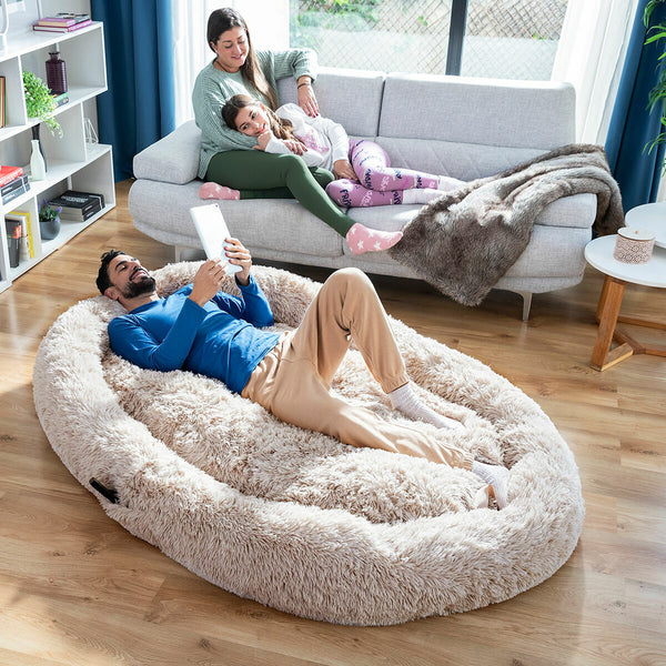 Hundebett für Menschen | Human Dog Bed XXL InnovaGoods Beige