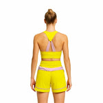Sporttop für Frauen Black Limba Gelb Fitness