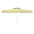 Marbueno Alu-Sonnenschirm 8 Streben D270 cm Polyester Weiß Garten, Pool und Terrasse 10182