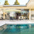 Marbueno Alu-Sonnenschirm 8 Streben D270 cm Polyester Weiß Garten, Pool und Terrasse 10182