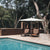 Marbueno Sonnenschirm Stahl 8 Streben D270 cm Polyester Weiß Garten, Pool und Terrasse 10187