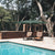 Marbueno Sonnenschirm Stahl 8 Streben D300 cm Polyester Grün Garten, Pool und Terrasse 10190