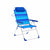 Marbueno Klappstuhl 5 Positionen Aluminium mit Kissen Streifen Blau Strand und Pool 67X66X99 cm 10246