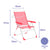 Marbueno Klappstuhl 5 Positionen Aluminium Korallenfarbe Strand und Pool 56X61X97 cm 10359