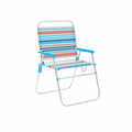 Marbueno Klappstuhl Aluminium Orange und Blau Streifen Strand Pool 52X56X80 cm 10462