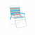 Marbueno Klappstuhl Aluminium Orange und Blau Streifen Strand Pool 52X56X80 cm 10462