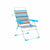Marbueno Klappstuhl 5 Positionen Aluminium Orange und Blau Streifen 59X61X97 cm 10464