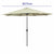 Marbueno Sonnenschirm Stahl 8 Streben D270 cm Polyester Beige Garten 10483