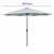 Marbueno Sonnenschirm Stahl 8 Streben D270 cm Polyester Weiß Garten, Pool, Terrasse
