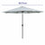 Marbueno Sonnenschirm Stahl 8 Streben D270 cm Polyester Weiß Garten, Pool, Terrasse