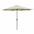 Marbueno Sonnenschirm Stahl 8 Streben D300 cm Polyester Beige Garten, Pool 10486