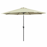 Marbueno Sonnenschirm Stahl 8 Streben D300 cm Polyester Beige Garten, Pool 10486
