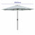 Marbueno Sonnenschirm Stahl 8 Streben D300 cm Polyester Weiß Garten, Pool, Terrasse