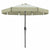 Marbueno Sonnenschirm Stahl 8 Stangen D270 cm Polyester Beige Garten, Pool, Terrasse