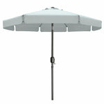 Marbueno Sonnenschirm Stahl 8 Streben D300 cm Polyester Weiß Garten, Pool, Terrasse