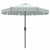 Marbueno Sonnenschirm Stahl 8 Streben D300 cm Polyester Weiß Garten, Pool, Terrasse