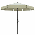 Marbueno Sonnenschirm Stahl 8 Streben D300 cm Polyester Beige Garten Terrasse 10490