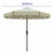 Marbueno Sonnenschirm Stahl 8 Streben D300 cm Polyester Beige Garten Terrasse 10490