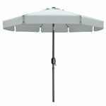Marbueno Sonnenschirm Stahl 8 Streben D300 cm Polyester Weiß Garten, Pool 10491