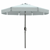 Marbueno Sonnenschirm Stahl 8 Streben D300 cm Polyester Weiß Garten, Pool 10491