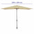 Marbueno Sonnenschirm Stahl 8 Streben 200x300 cm Polyester Braun Garten 10492