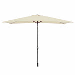 Marbueno Sonnenschirm Stahl 8 Streben 200x300 cm Polyester Beige Garten, Pool 10493